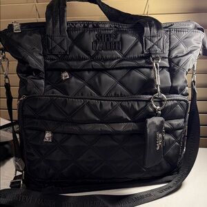 Steve Madden Black Quilted Tote